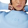 BLUZA DAMSKA FOX WORDMARK OVERSIZED FLEECE CREW CASHMERE BLUE M